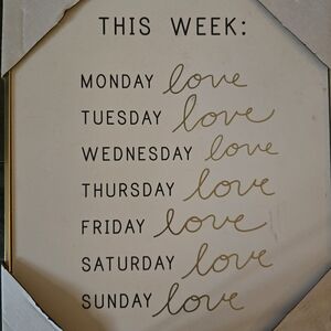 Elegant Gold and Black Weekly Love Decor